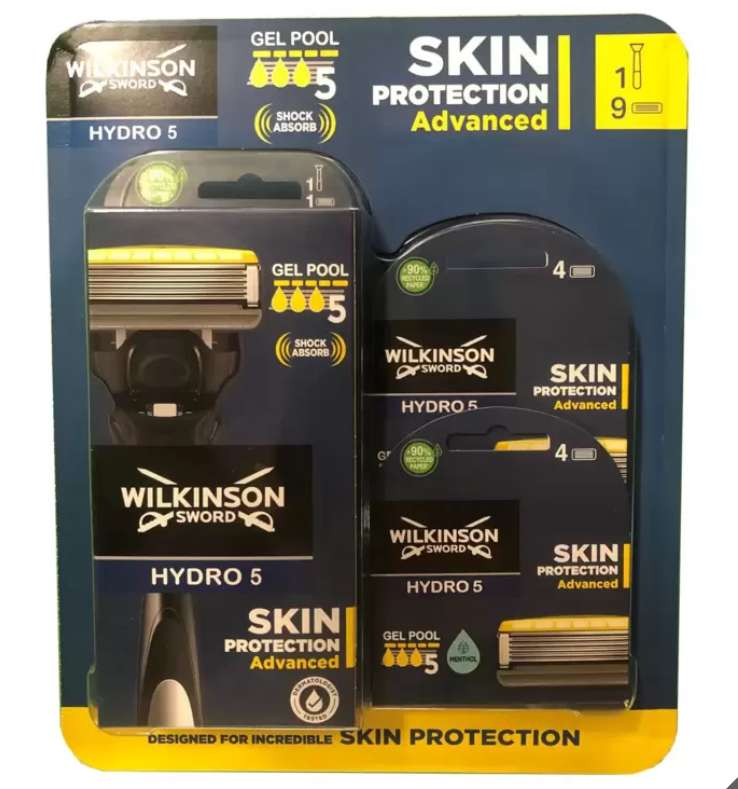 Wilkinson Sword Hydro 5 Skin Protection Advanced, 9 Blades + Handle