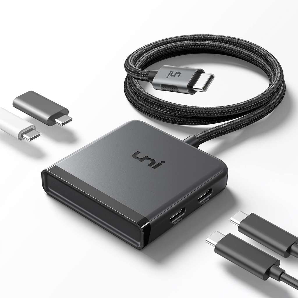 USB C Hub 4 Ports, uni USB C to USB C Adapter with 4 USB Type C Port - w/Voucher, Sold By Yooyee FBA
