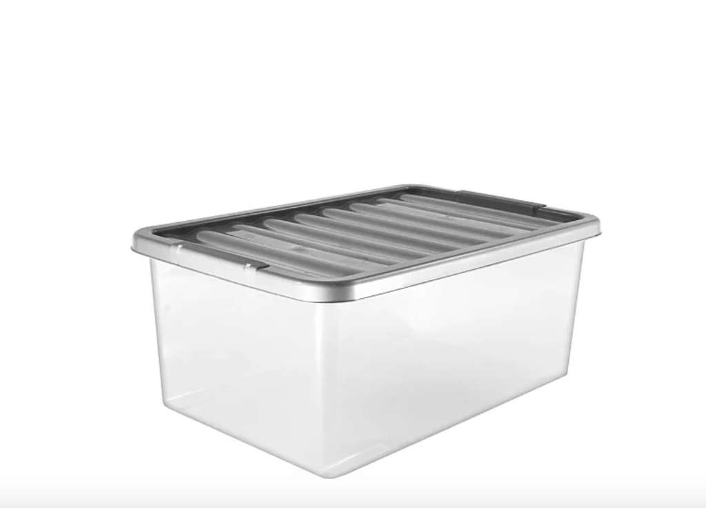 Clear Storage Box and Lid - 45L