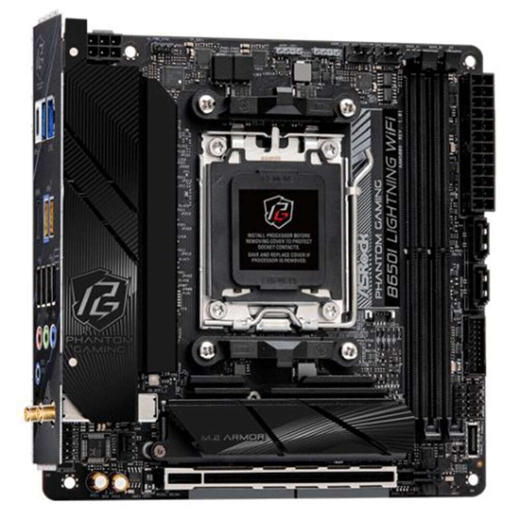 Asrock B650I LIGHTNING WIF AM5 DDR5 Mini-ITX Motherboard - w/Code, Sold By Technextday (UK Mainland)