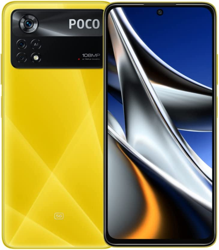 Poco X4 Pro 5G 256GB 8GB Factory Unlocked (GSM Only | No CDMA - Not Verizonon/Sprint Compatible) Global Version - Poco Yellow