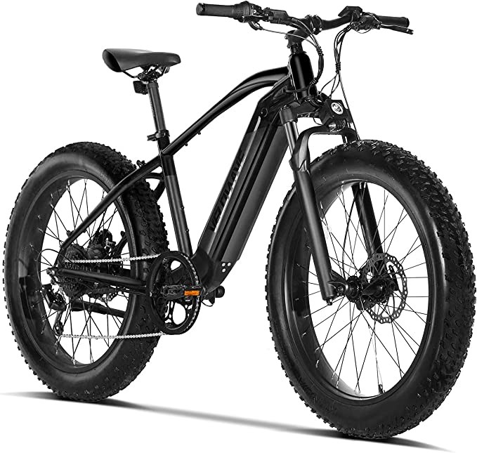 VELOWAVE Electric Bike Adults 750W BAFANG Motor 48V 15Ah Removable LG Cells Battery 26'' Fat Tire Ebike 28MPH Snow Beach Mountain E Bike Shimano 7-Speed
