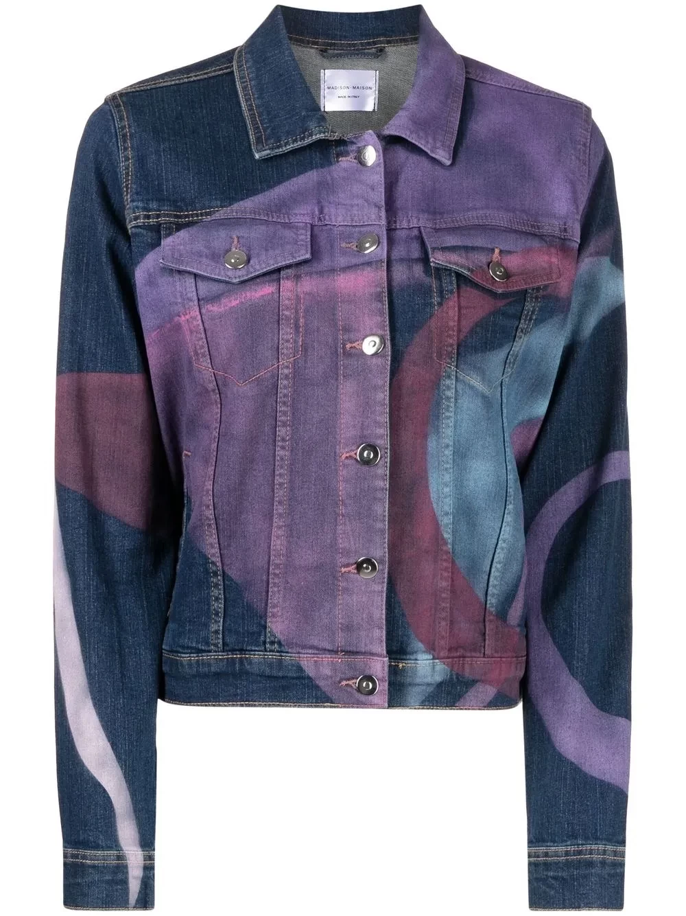 Madison.Maison graphic-print denim jacket