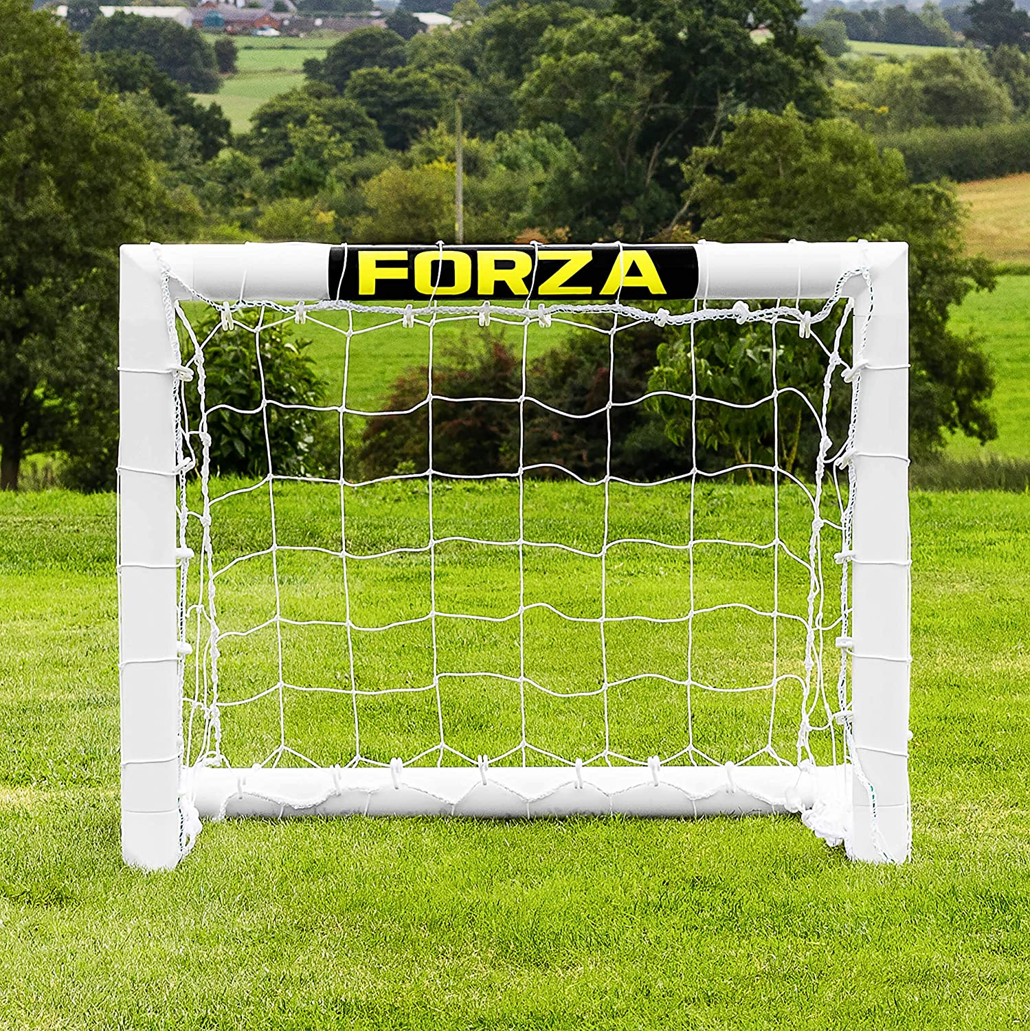 FORZA Mini Target Soccer Goal - 3ft x 2.5ft Mini Soccer Goals | Soccer Training Equipment | Backyard Soccer Goal | Kids Soccer Net | Optional Soccer Ball Upgrade